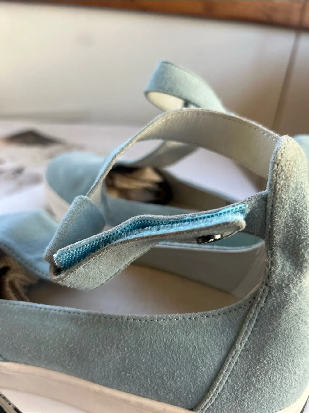 Women’s Mint Suede Slip-On Platform Sneakers 9.5